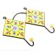Yellow And Turquoise Ceramic Flower Tiles Hooks